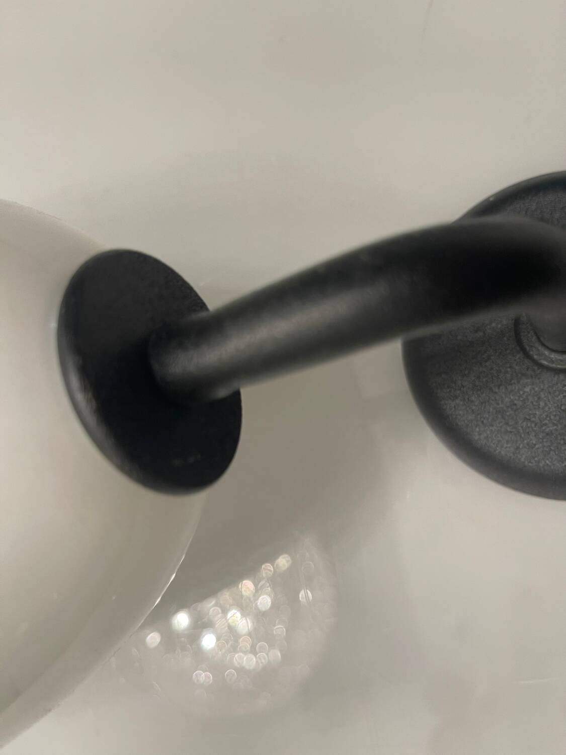 Black and white  Opaline Glass Sconces Set of 2