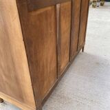 Renovated art deco sideboard in solid oak and marble