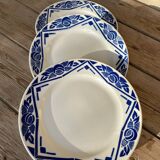 Set of 3 Badonviller flat plates