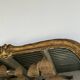 Large gilded mirror 19th century rounded corners mercury glass Louis XVI style
