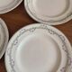 Set of 6 flat plates Longwy model Loridan – Antique earthenware from the late 19th to early 20th century.
