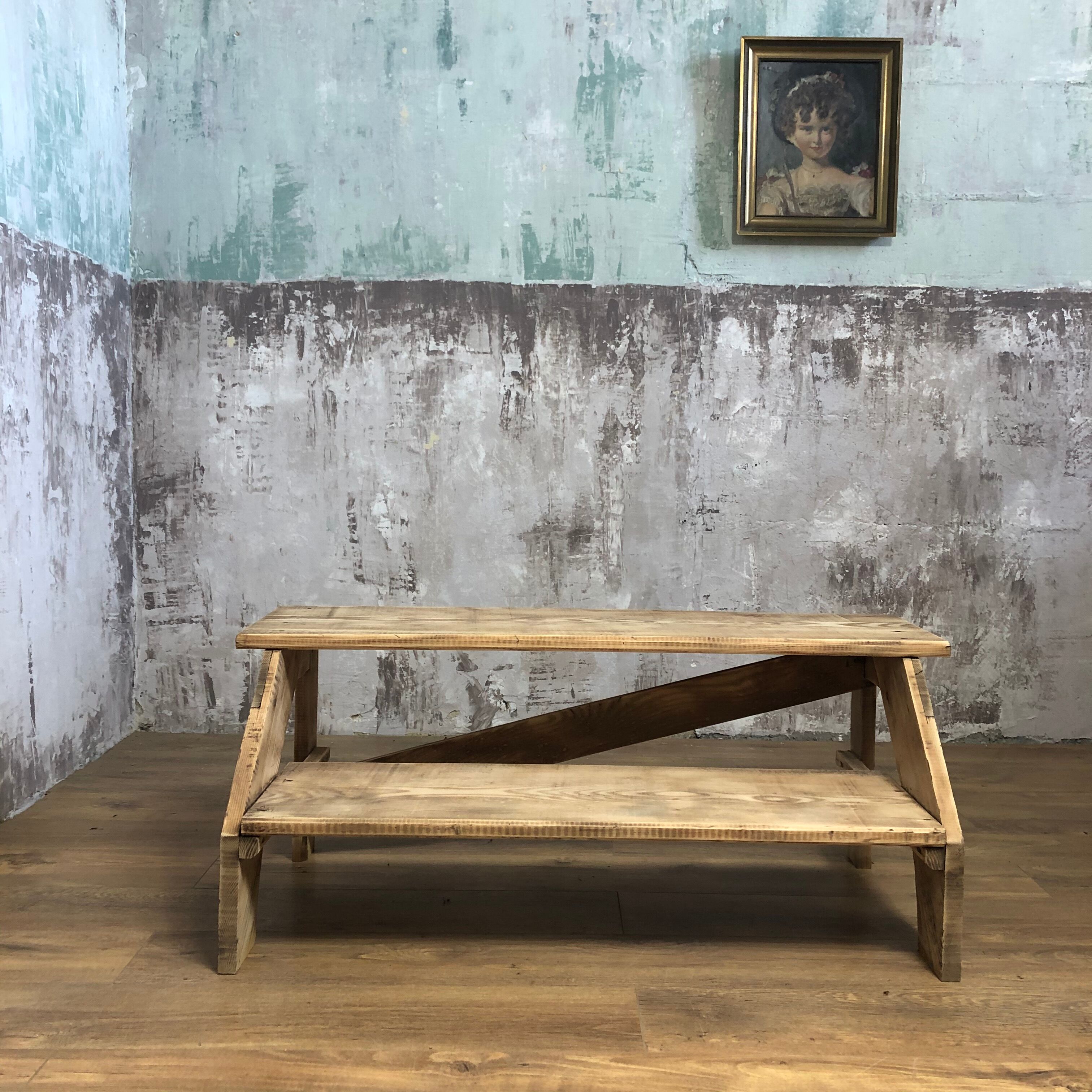 Former wooden workshop step