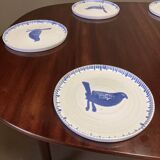 Set of 6 plates entirely handmade.