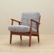 Danish armchair in wood and fabric, 1970s