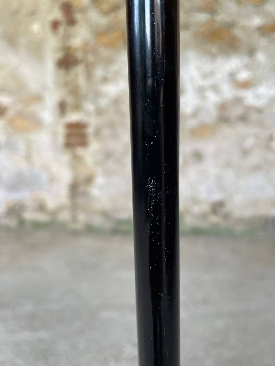 Vintage floor lamp, brass decorations, tripod legs circa 1960's