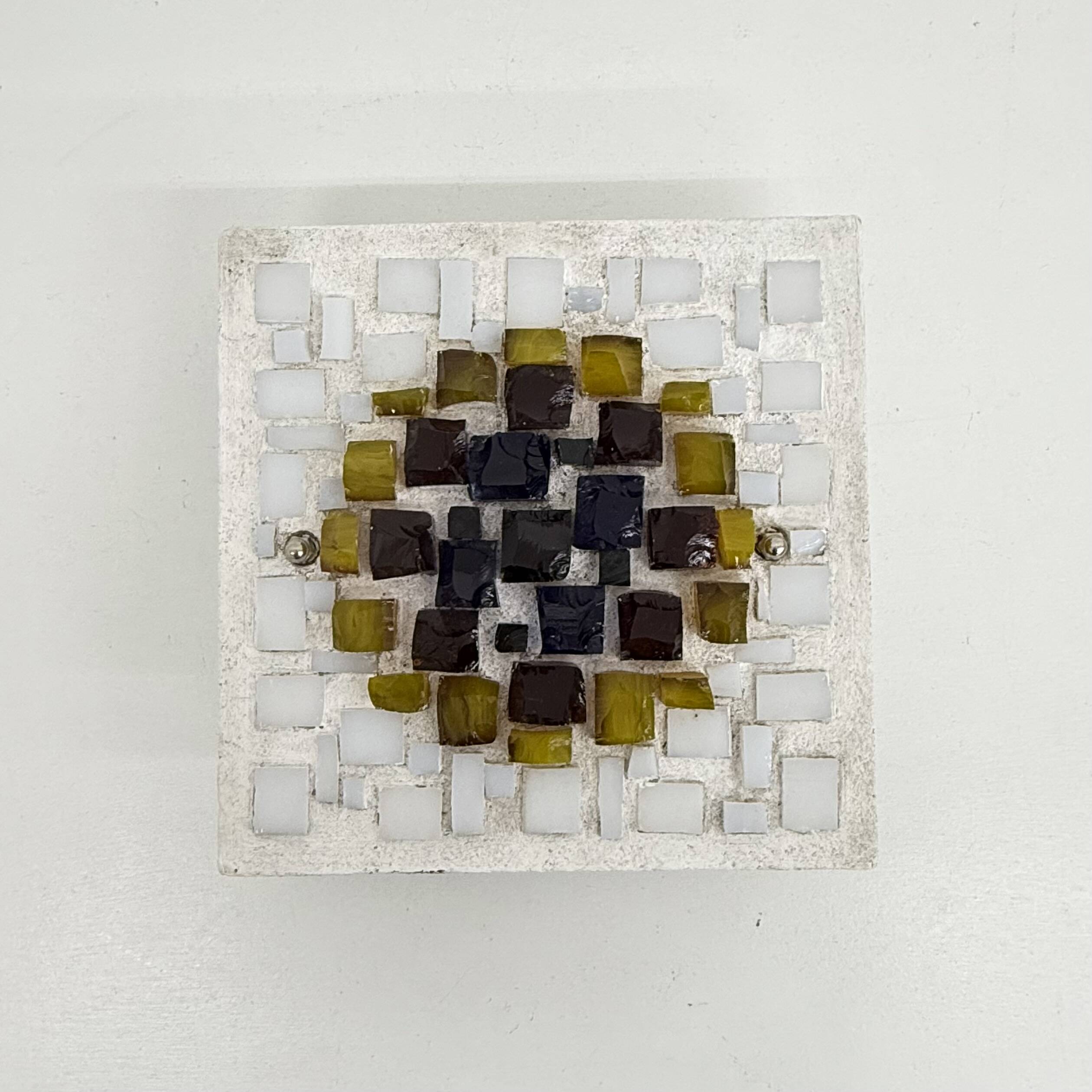 Brutalist wall lamp Glass with resin , 1970s , Germany