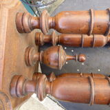 Old wooden saddle, 4 columns, chiseled,