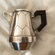 Art Deco coffee service from the 1930s, 3 pieces in silver-plated metal.