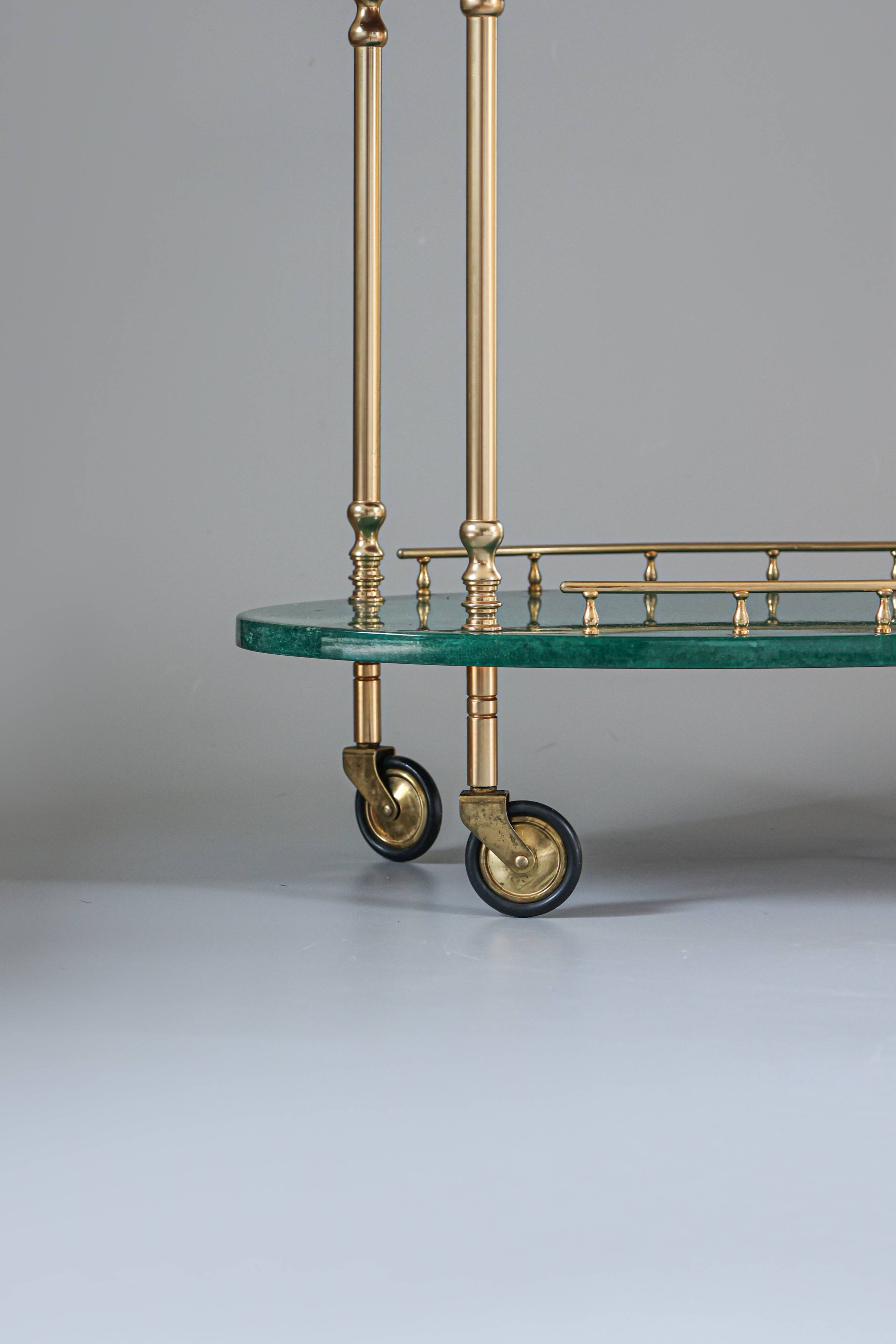 Bar cart by Aldo Tura, Italy, 1970s.