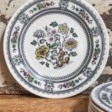 Six English porcelain dessert plates WOOD & SONS Dorset service