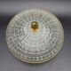 Old ceiling lamp gilded metal and crystal Lucien Gau