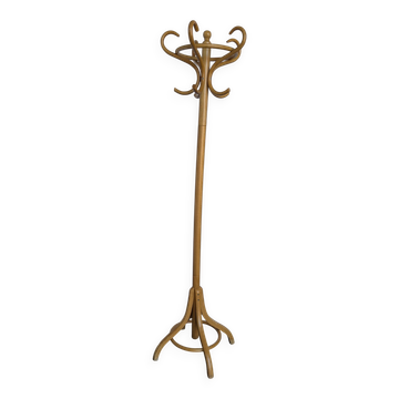 Porte-manteau en bois vintage, style Thonet, arbre à manteaux en bois