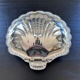 Silver-plated metal shell butter dish