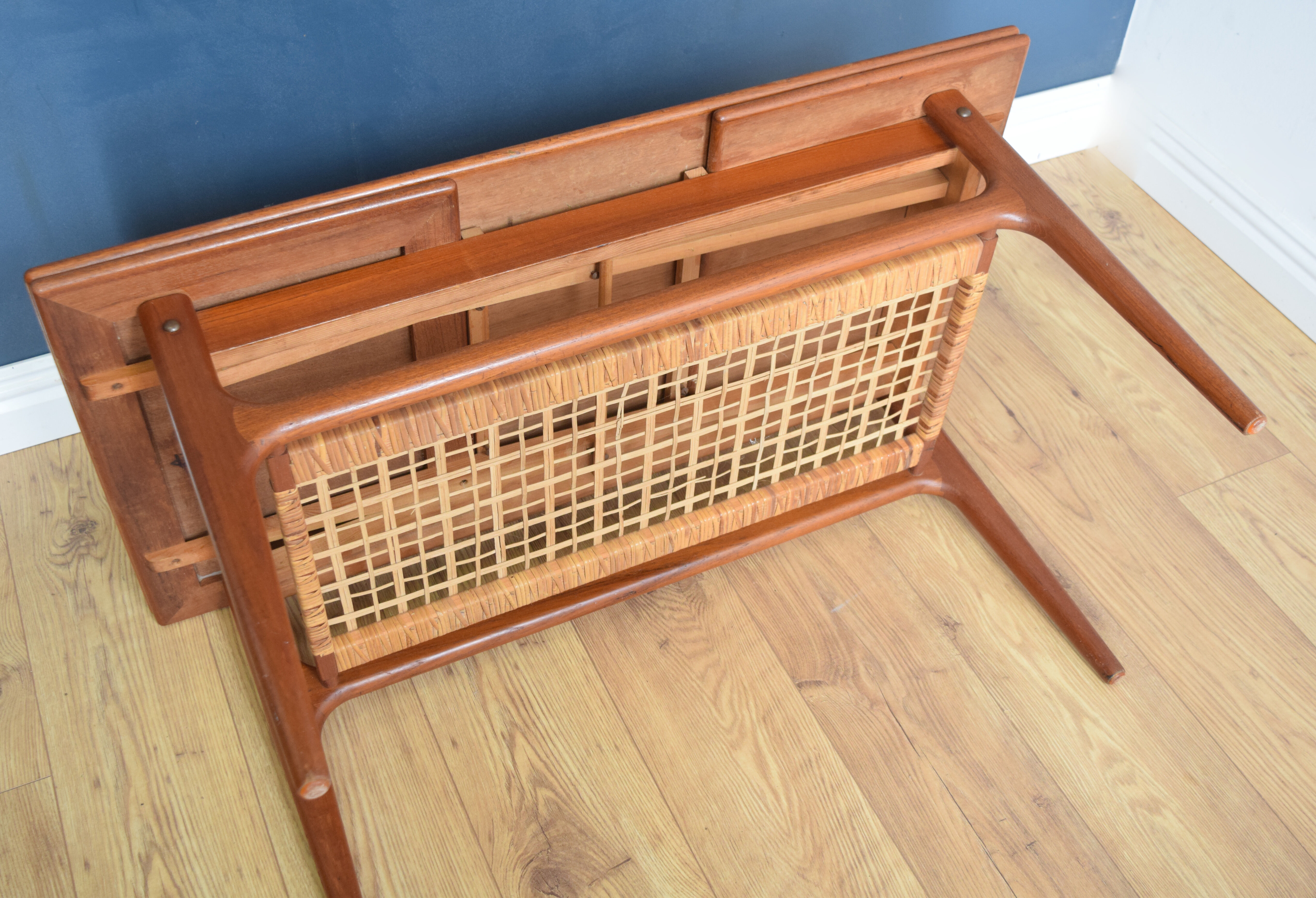 Restored Danish Teak Retro Trioh Draw Leaf Coffee Table