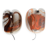 Set of 2 glassplattelampet wall sconces by Per Lütken for Holmegaard, Denmark 1970's