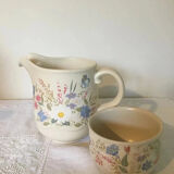 Vintage milk jug and sugar bowl set by Poole Pottery England 1980