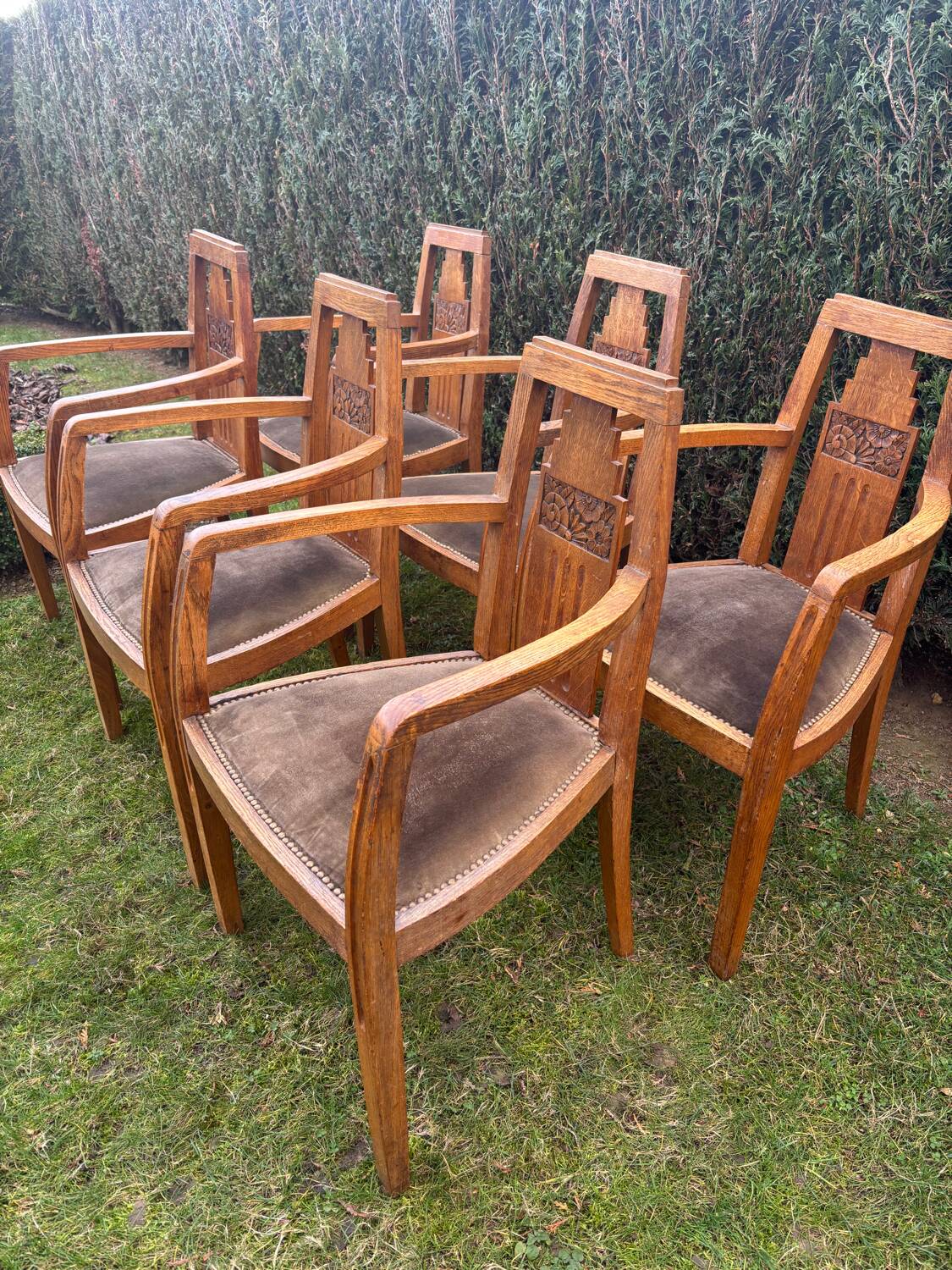 Art Deco style armchairs