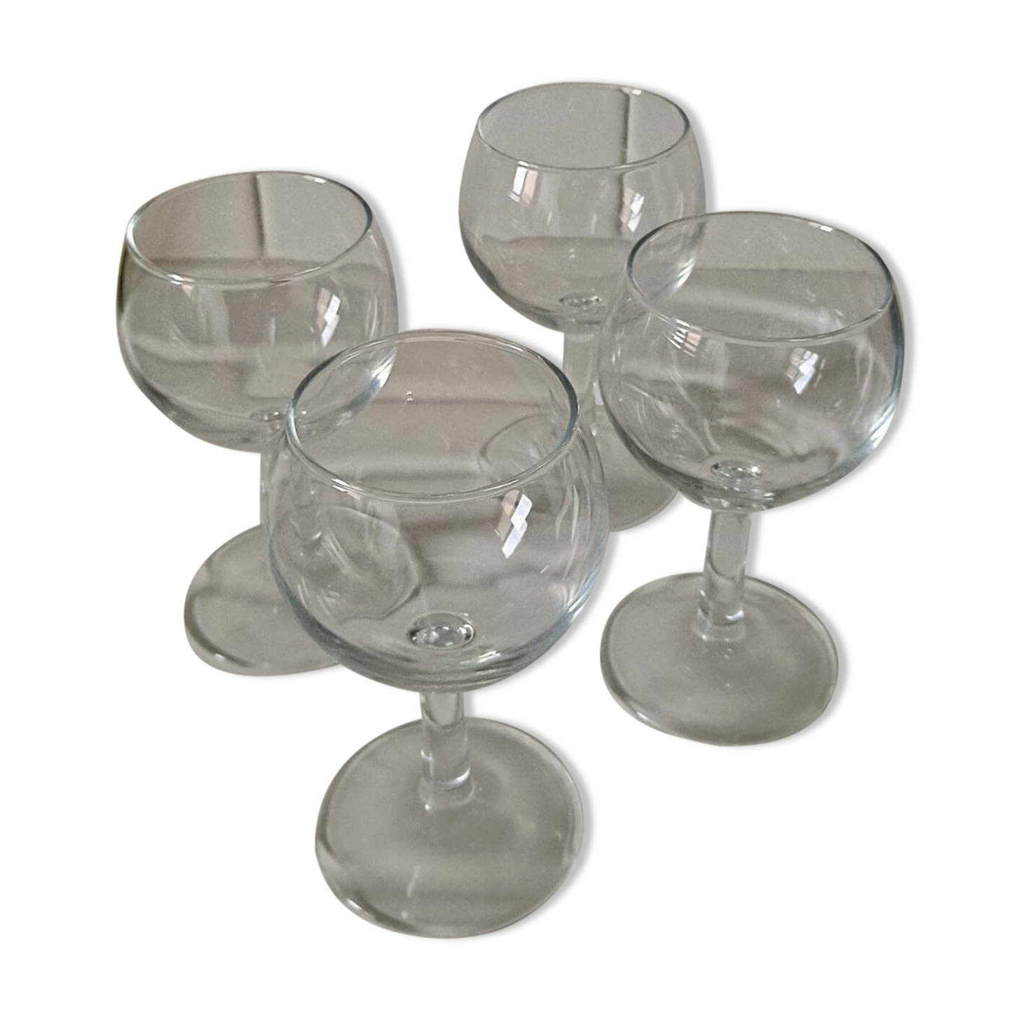 Set of bistro wine glasses
