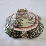 Antique Masons Sauce Boat with Lid English Porcelain Chinoiserie F