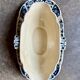 Blue ironstone sauce boat, "Blue Ibis" service no. 1.
