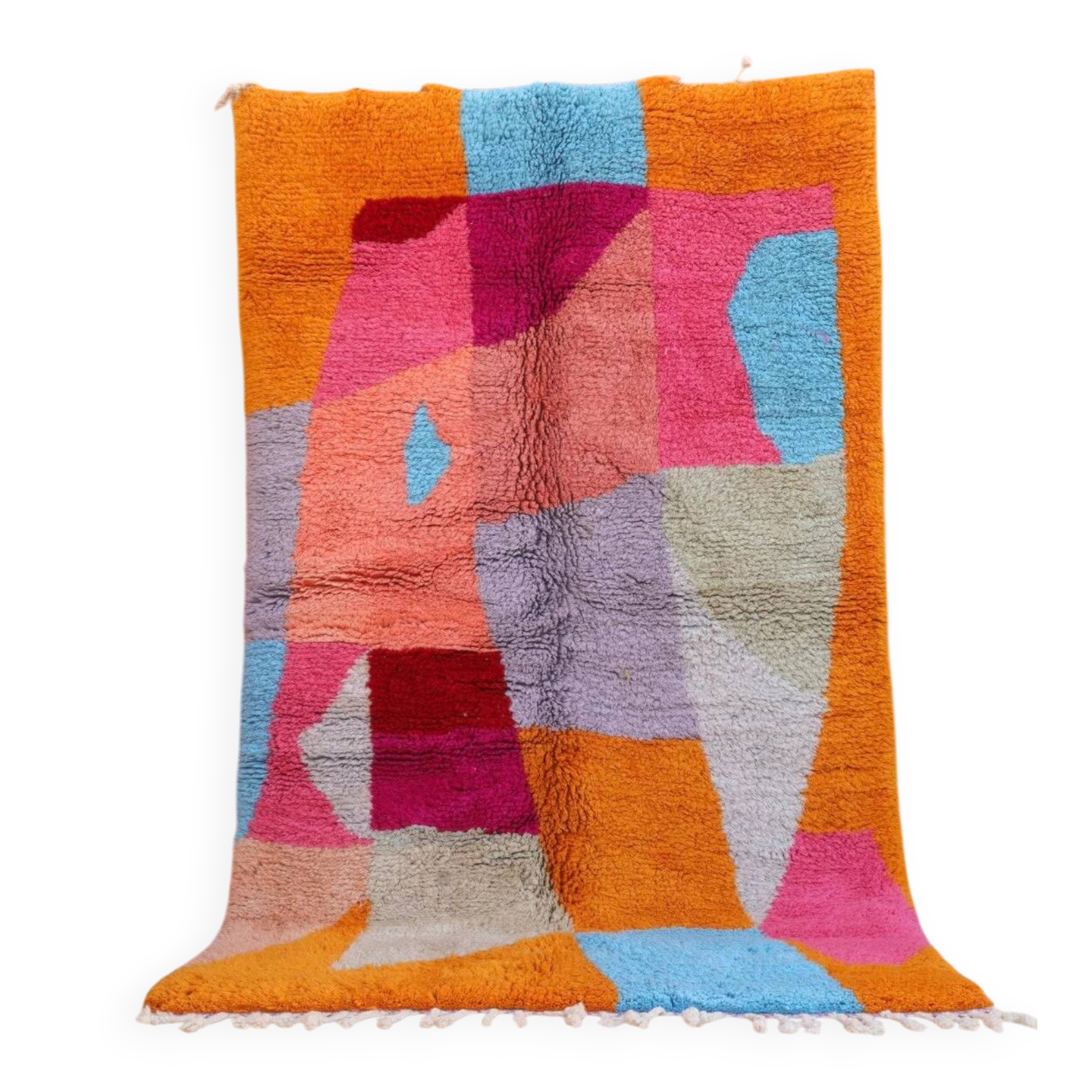 Contemporary high-quality multicoloured Azilal Berber rug - 246 x 153 cm