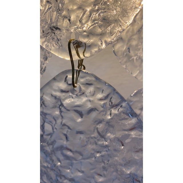 Contemporary murano glass "nuvoletta" disc 3 level wall light sconce