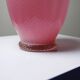 Small twisted pink opaline glass vase, Venetian Murano/Empoli vintage.