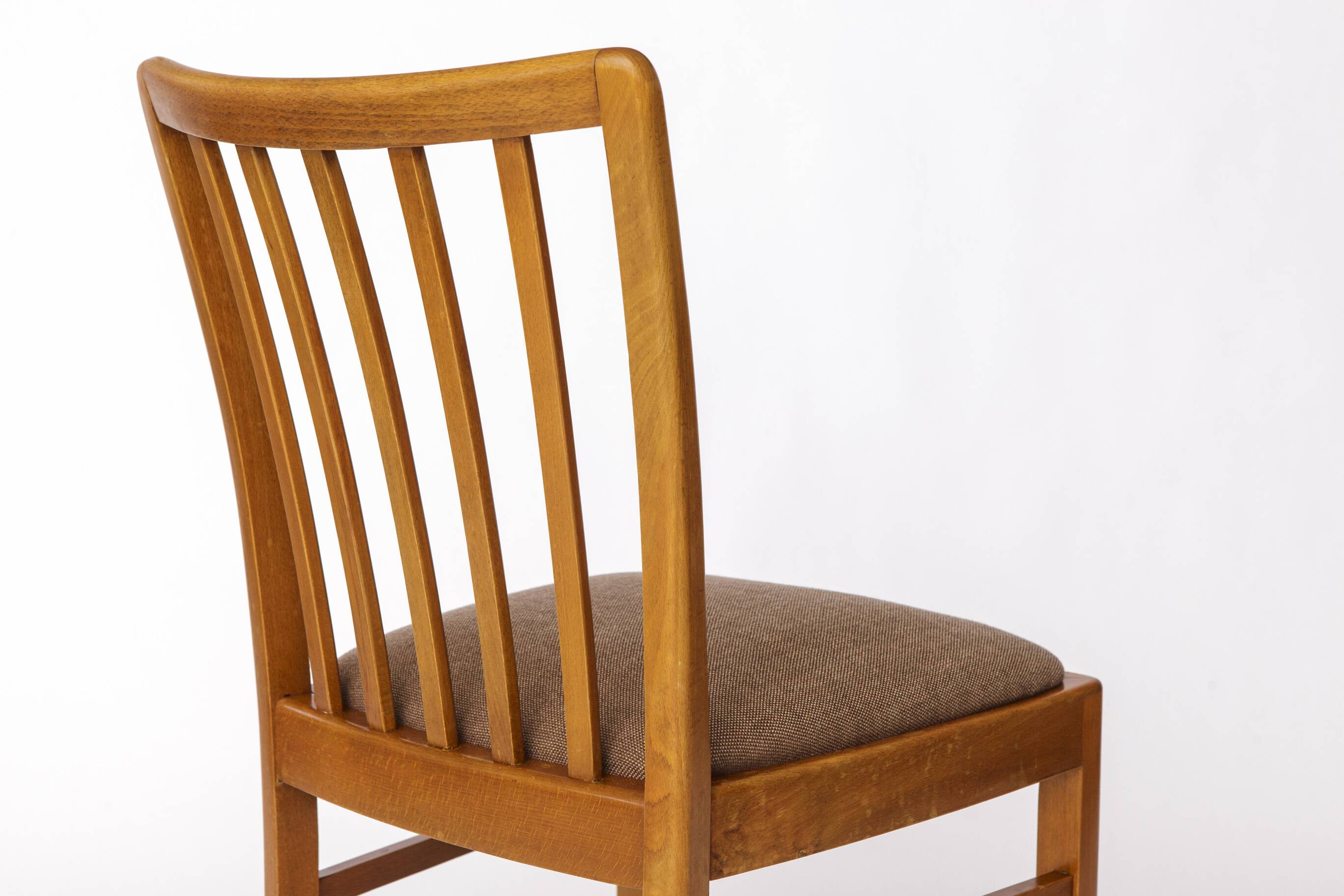 Set of 4 Mid-Century Beech Dining Chair by Stöss, Germany, 1950s–60s – Grey