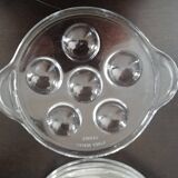 Suite of 6 snail plates in Pyrex