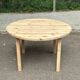 Table de repas ronde, ovale extensible scandinave en sapin poncé