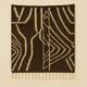 Brown Berber rug with abstract lines.