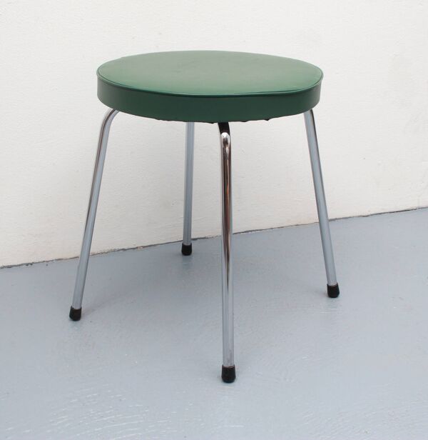 Tabouret vert des années 1950 de Thonet
