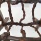 Vintage brutalist magazine rack 1970 wood & vine branch 70s 1970s year