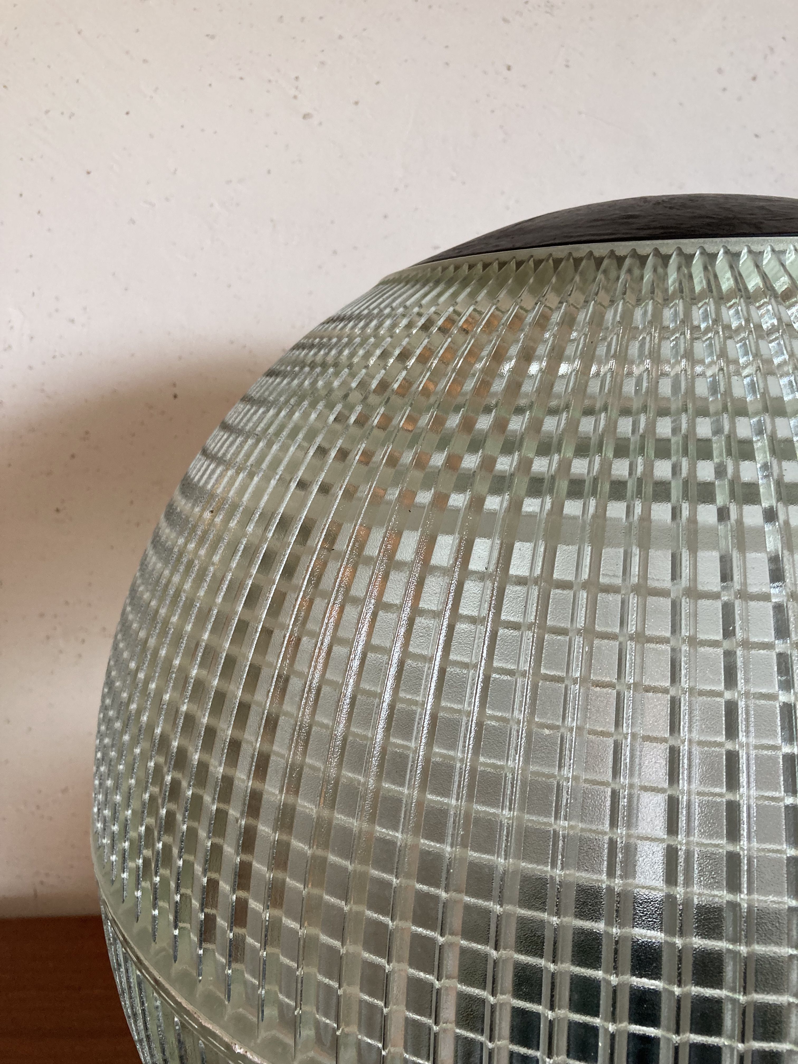 Lamp to pose holophane ball XXL vintage 60s