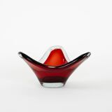 Ruby platter, Murano glass, Italian design, 1960s, made in Italy