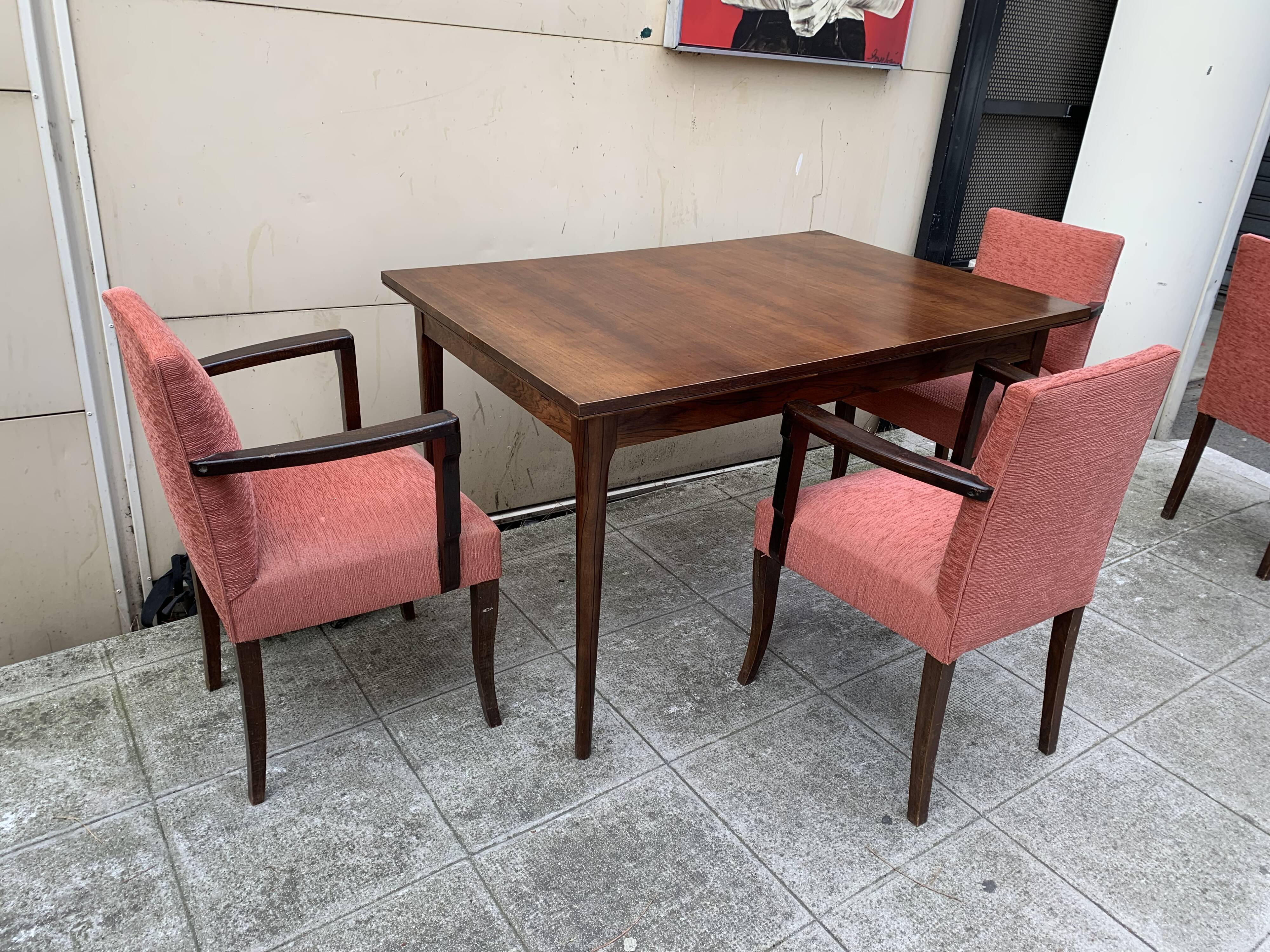 Scandinavian table with teak extensions house Lübke 1960