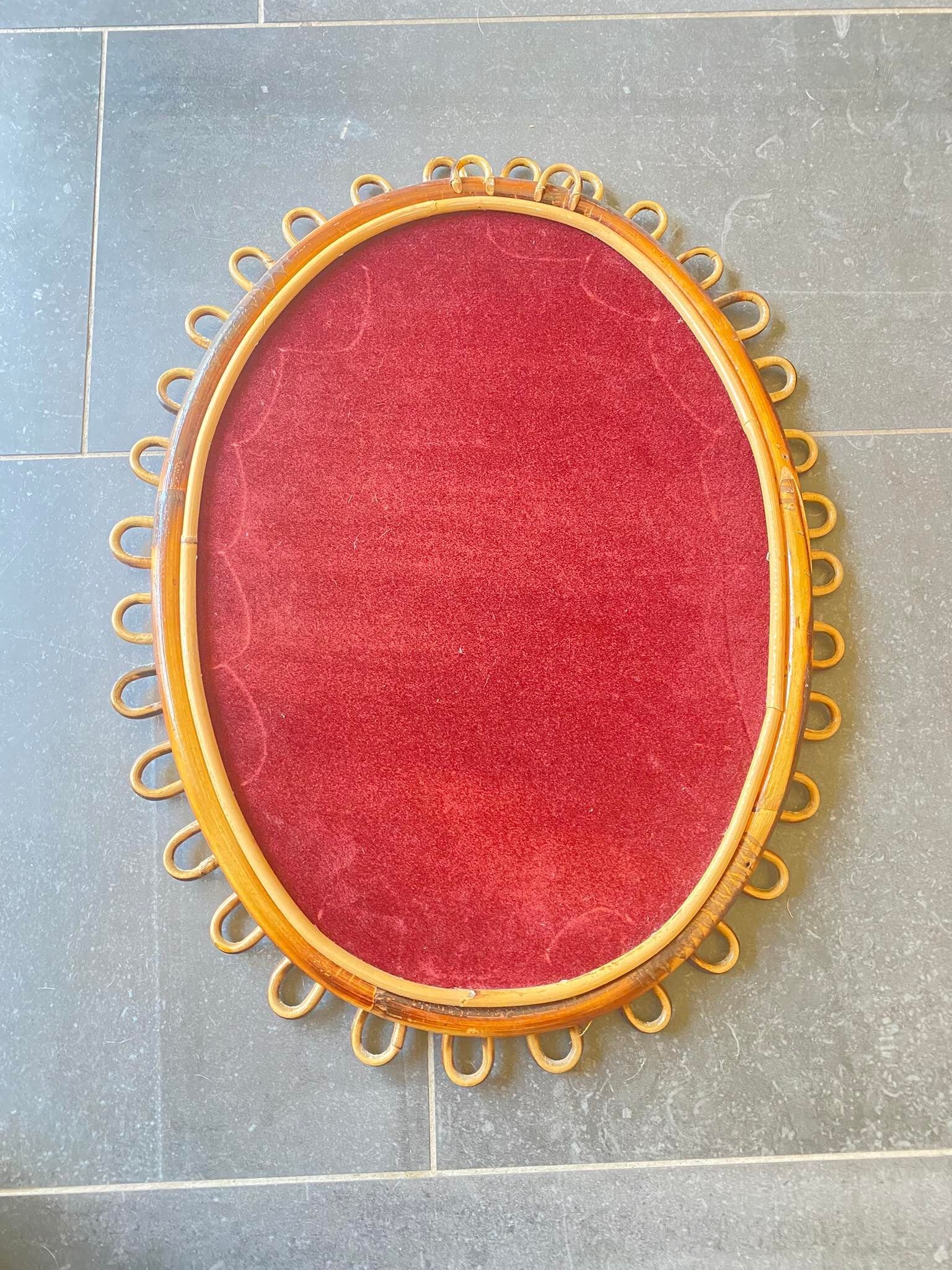 Rattan mirror 60s
