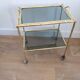 Golden brass bamboo-style trolley