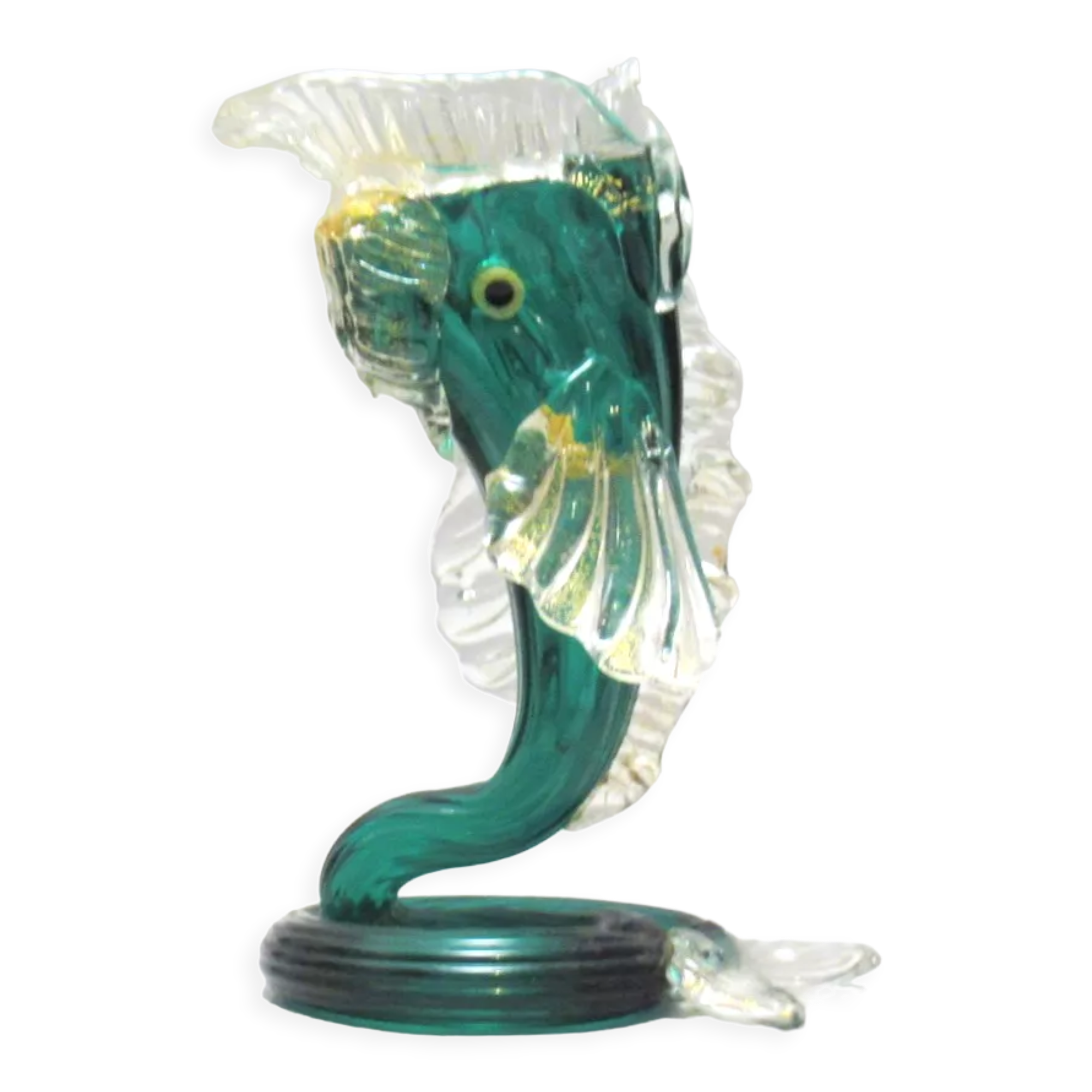 Vase sculpture Fish glass by Murano Salviati