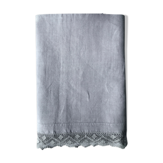 Ancient drap in pure lin washed tinted in flint grey