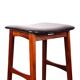4 Danish high stools, rosewood and black leather, Knud Bent for Dyrlund.