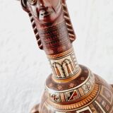 Inca craft vessel from Peru by Antonio Olave (1928-2016) hand painted