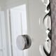Round mirror with bevelled rim of the 60s diameter 66 cm
