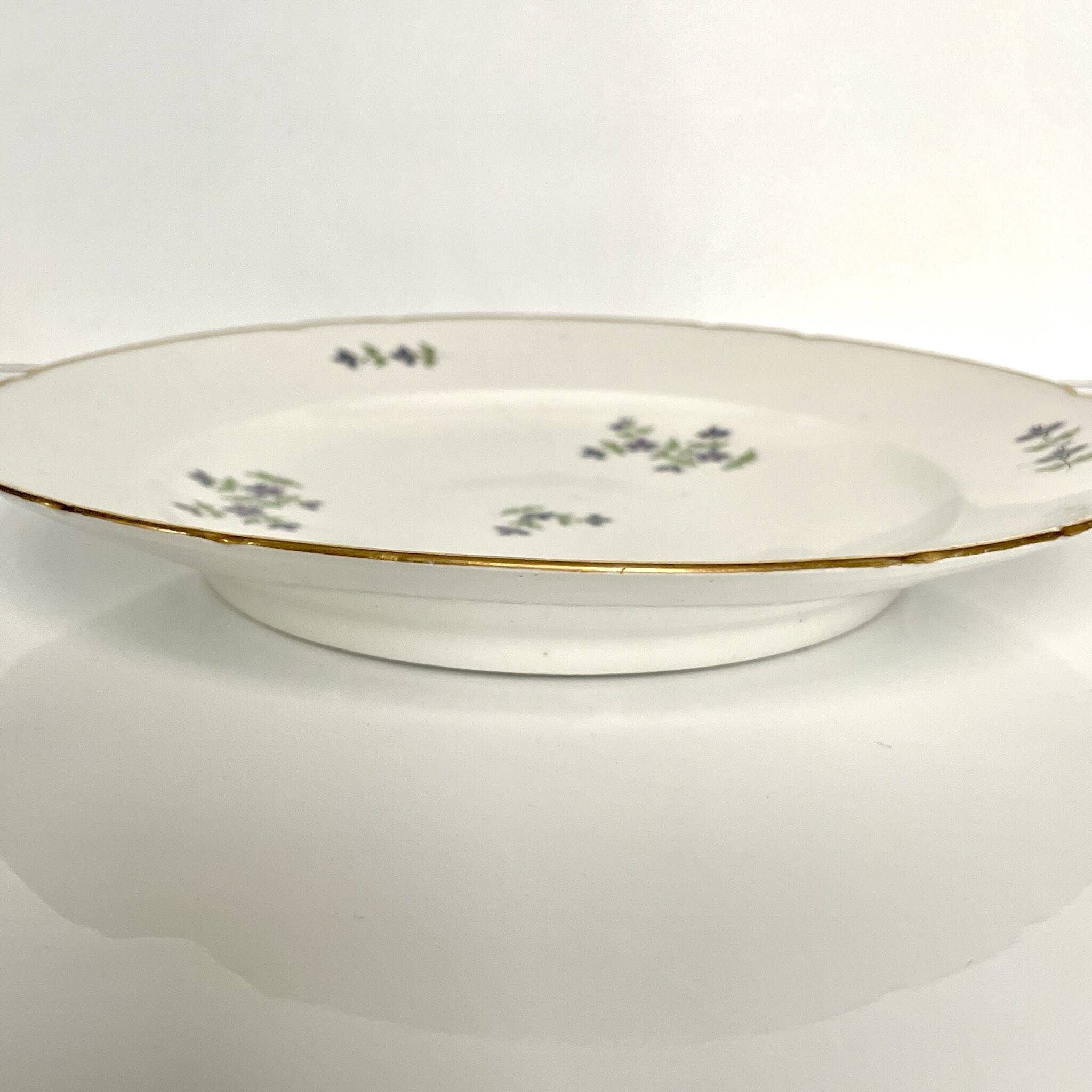 Porcelain plate from the Duke of Angoulême | Cornflower floral motif