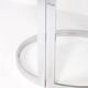 Vintage round table in chrome steel and smoked glass, 1970s