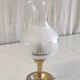 Table lamp in gilded brass and glass - mid 20th century.