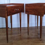 Paire chevets bois placage remarquable années 60