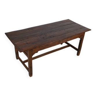Antique Oak 19th Century French Rustic Farmhouse Dining Table