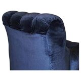 Fauteuil italien moderne en velours bleu