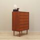 Teak chest of drawers, Danish design, 1970s, production: Denmark